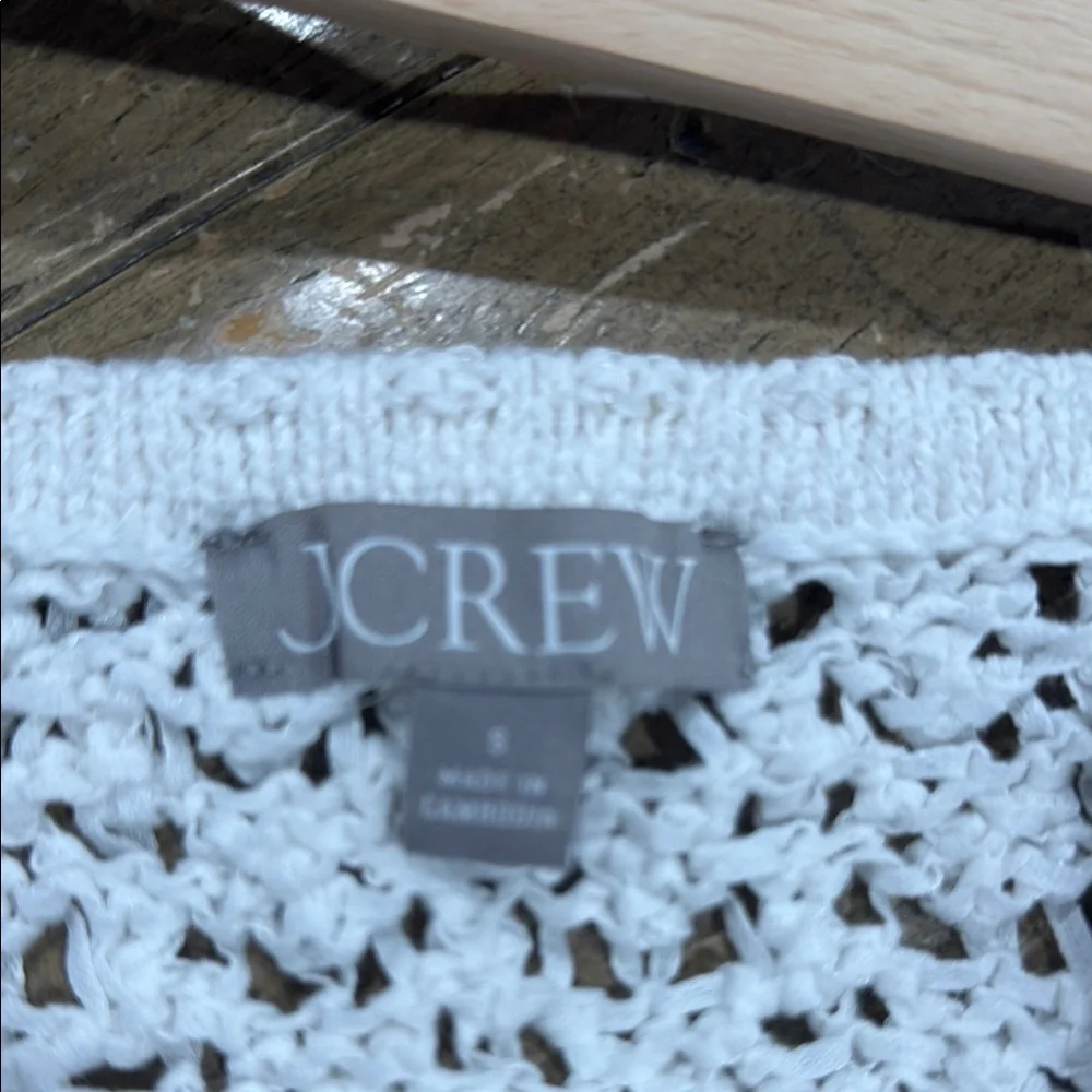 J. Crew Cream Crochet Knit Camisole
